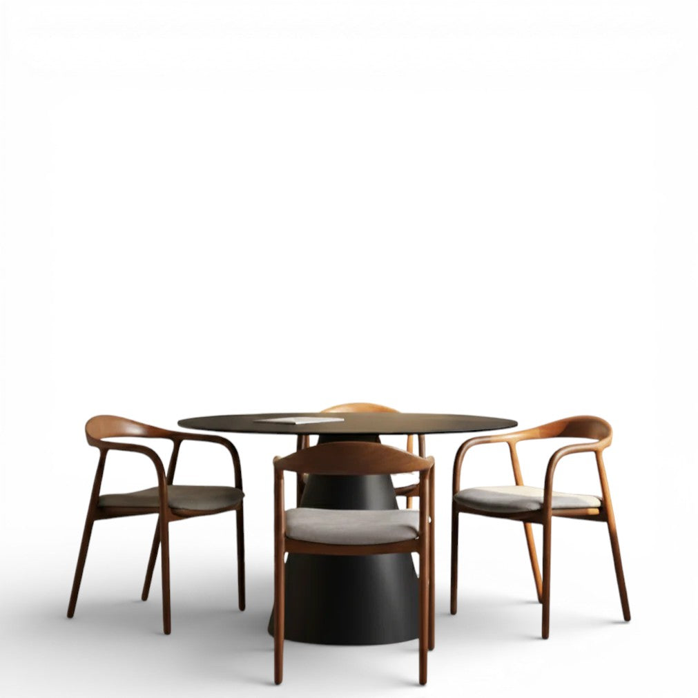 Set of 4 Mid Century Modern Wooden Walnut Colour Dining Chair