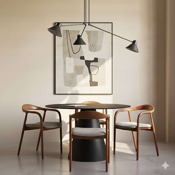 Set of 4 Mid Century Modern Wooden Walnut Colour Dining Chair