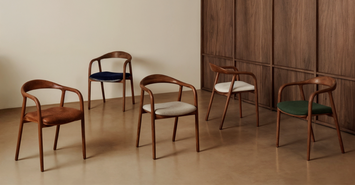 Mid Century Modern Wooden Oak Dining Chair