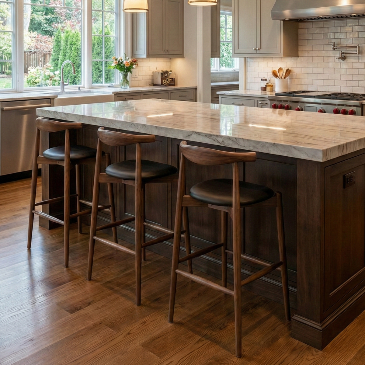 Mid-century Wooden Bar Stool