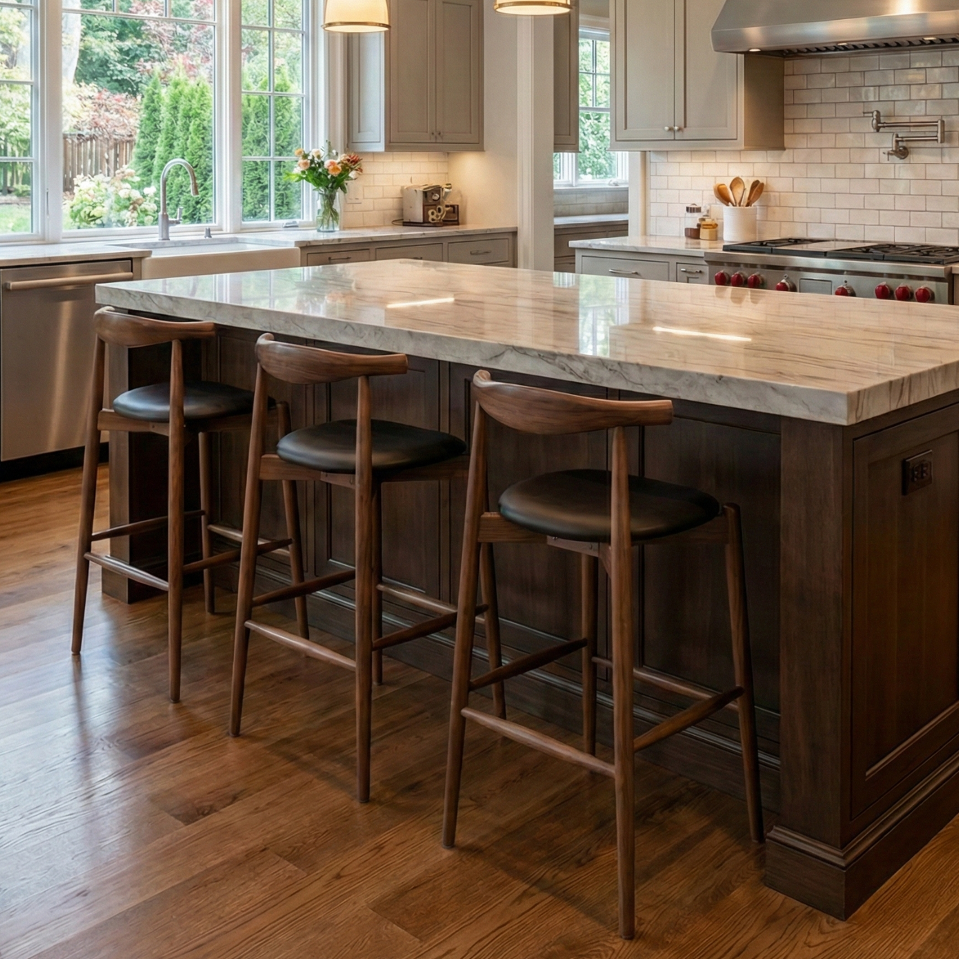 Mid-century Wooden Bar Stool
