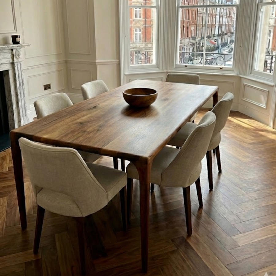 Modern Mid-century Walnut Dining Table