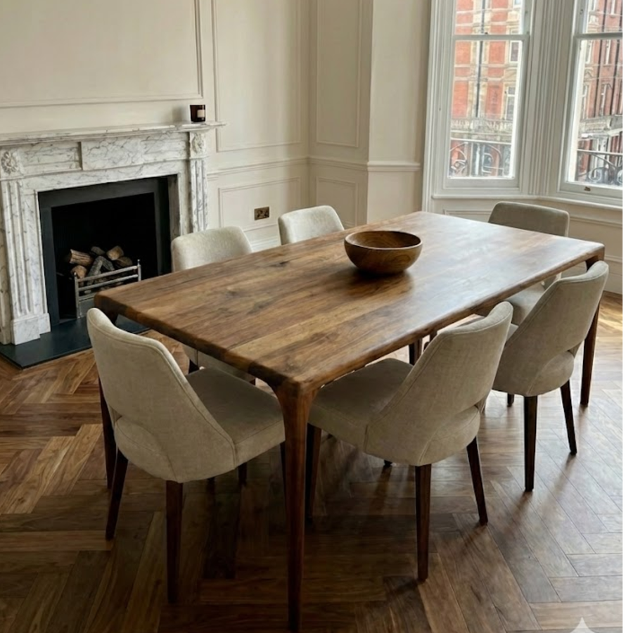 Modern Mid-century Walnut Dining Table
