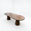 Arco Oval Walnut Dining Table