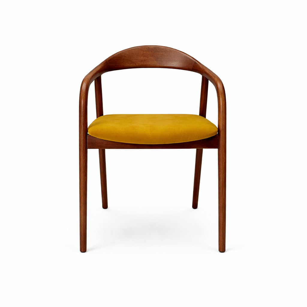 Mid Century Modern Wooden Walnut Colour Dining Chair