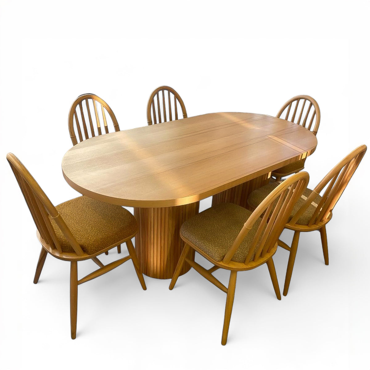 Japandi Style Natural Oval Wood Table