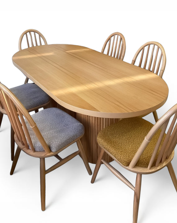 Japandi Style Natural Oval Wood Table