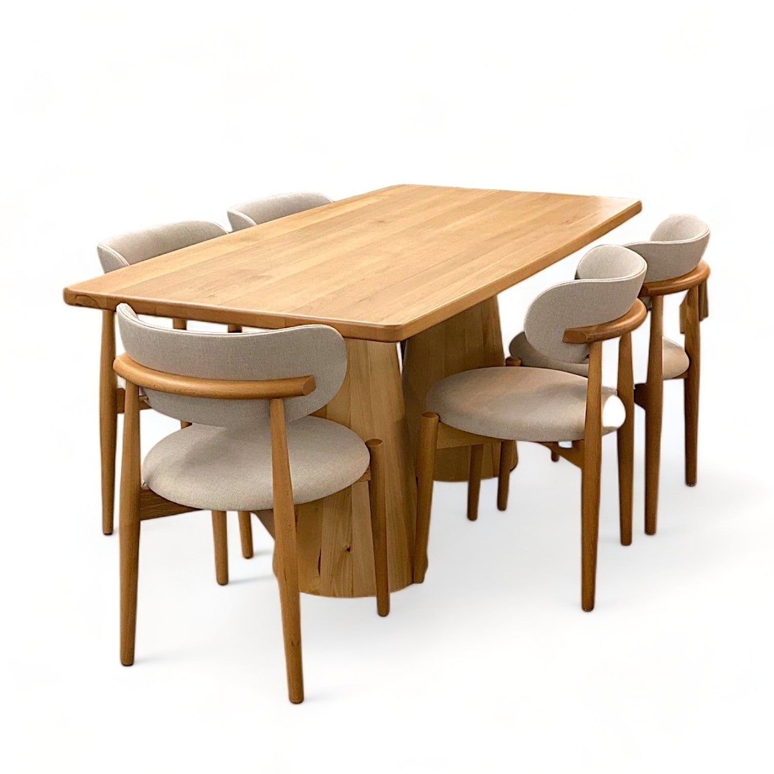 Japandi Style Natural Oval Wood Table The Industrial Furniture