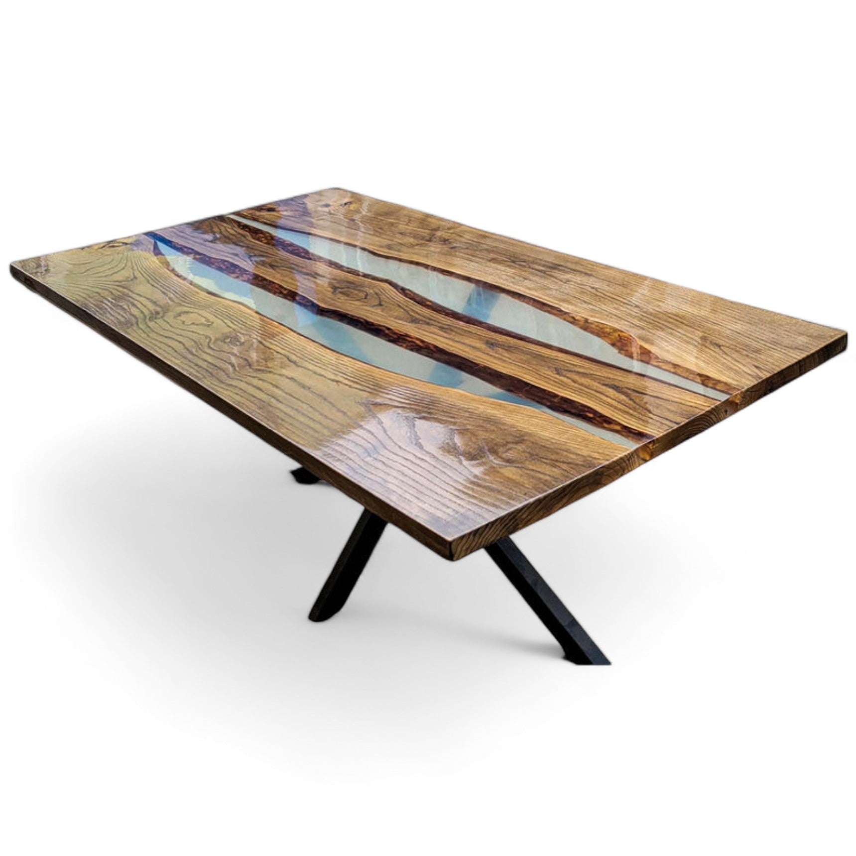 Ashley Transparent Resin River Epoxy Table