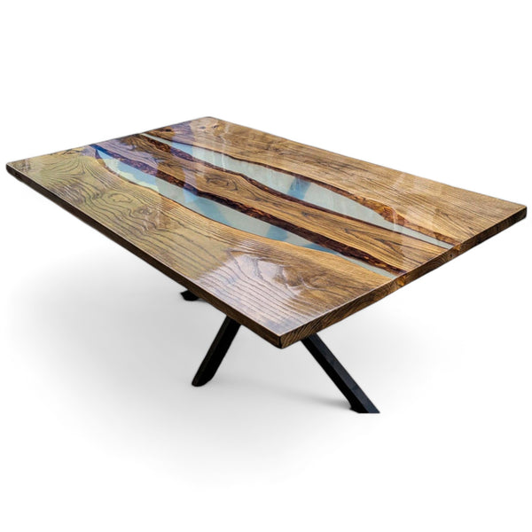 Ashley Transparent Resin River Epoxy Table