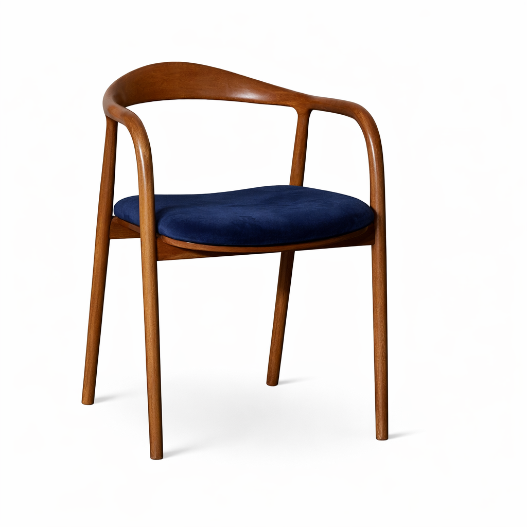 Mid Century Modern Wooden Walnut Colour Dining Chair