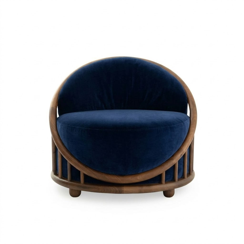 Solid Walnut Halo Lounge Chair