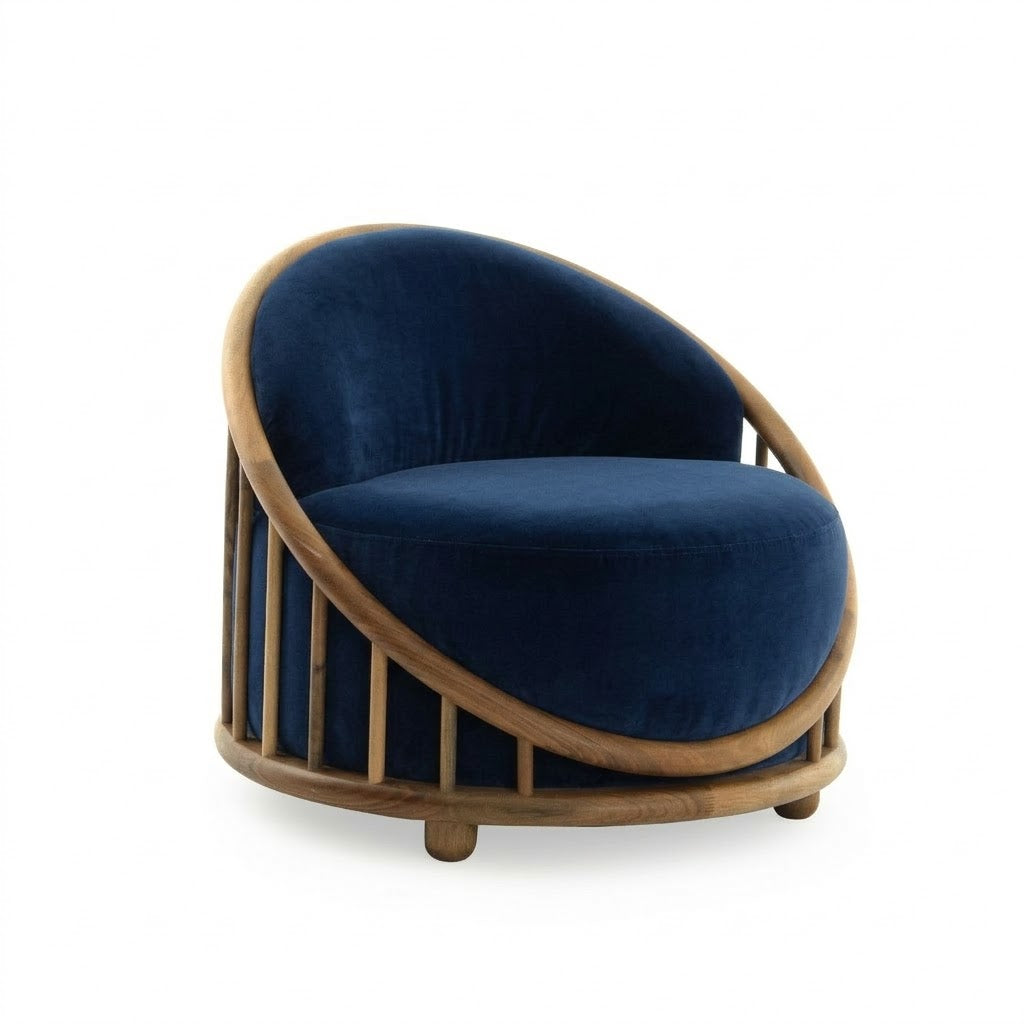 Solid Walnut Halo Lounge Chair
