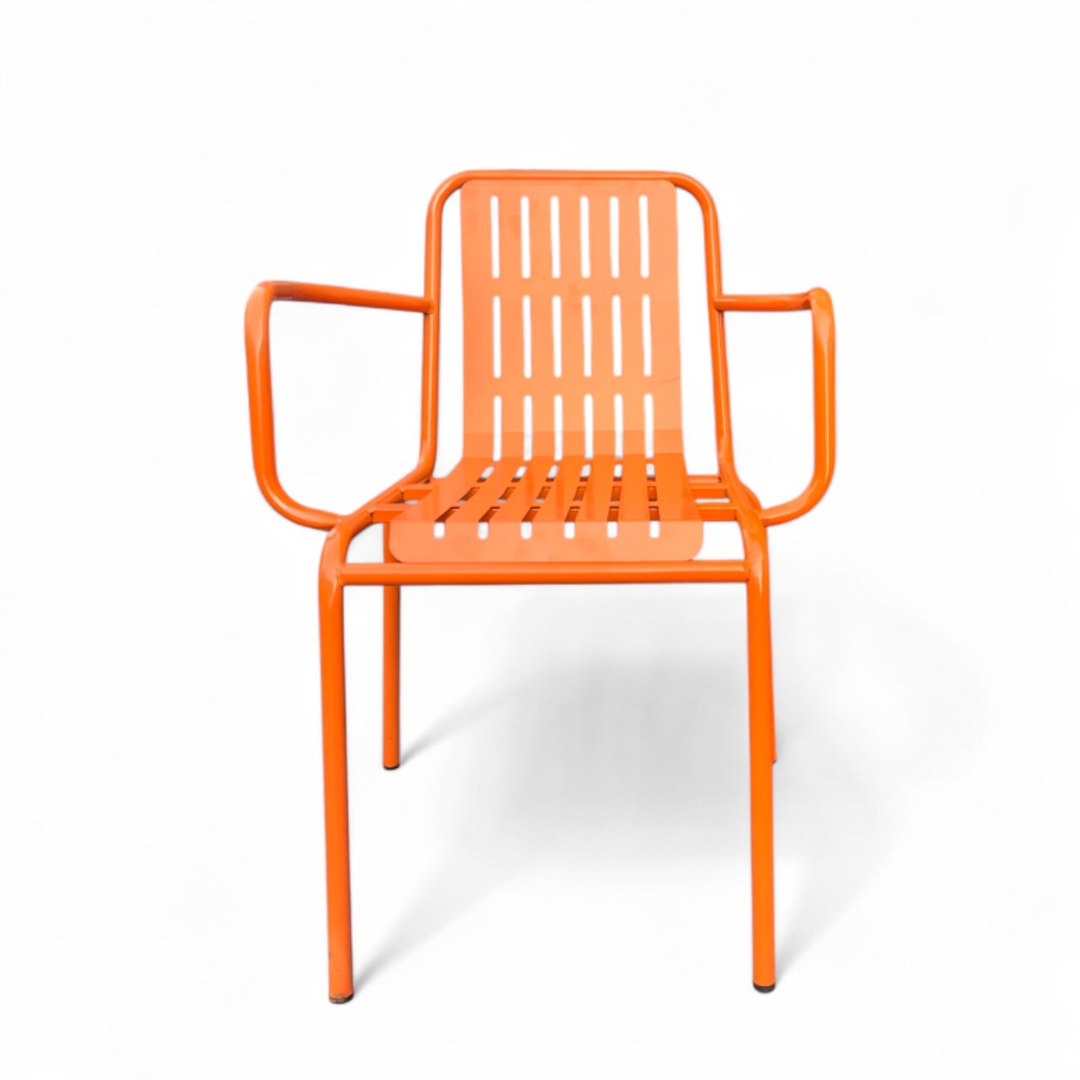 Orange Metal Outdoor Garden Chair