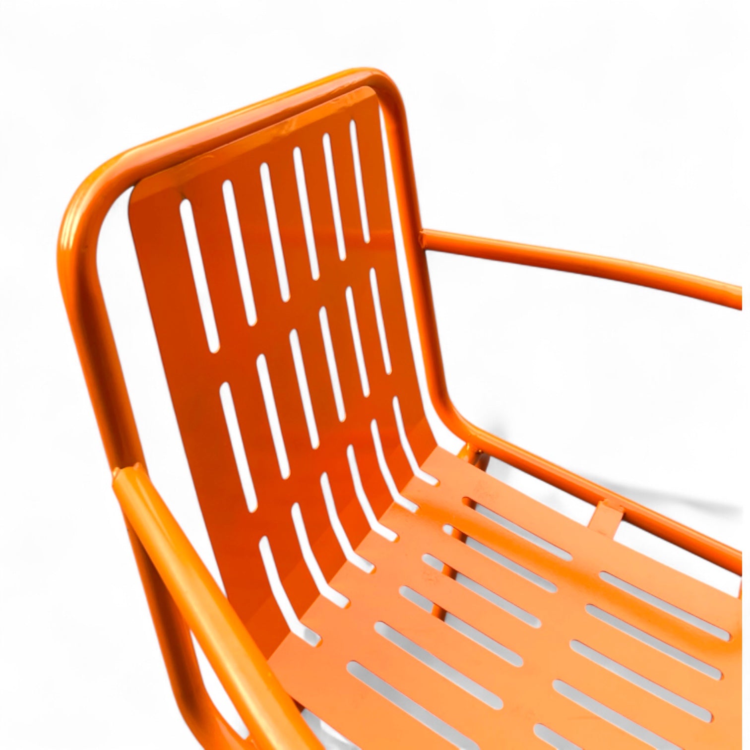 Orange Metal Outdoor Garden Chair