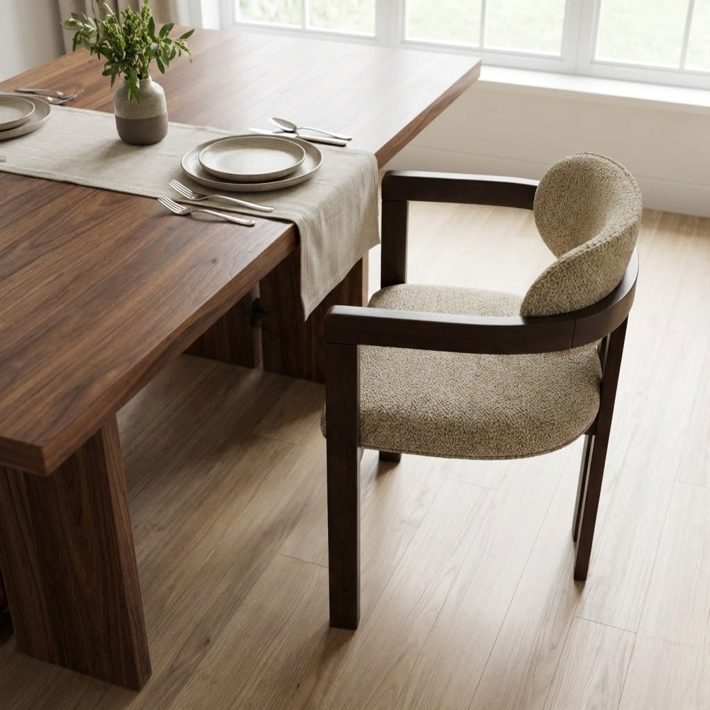Luna Dining Chair with Curved Design