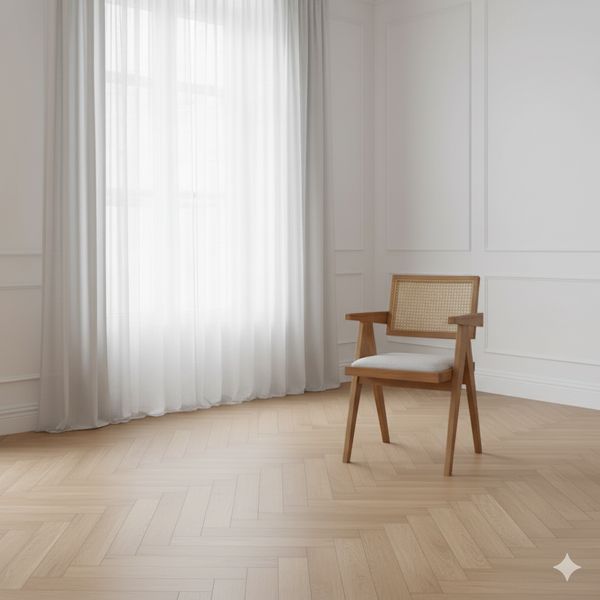 Pierre Rattan Dining Chair with Upholstered Seat and Armrest