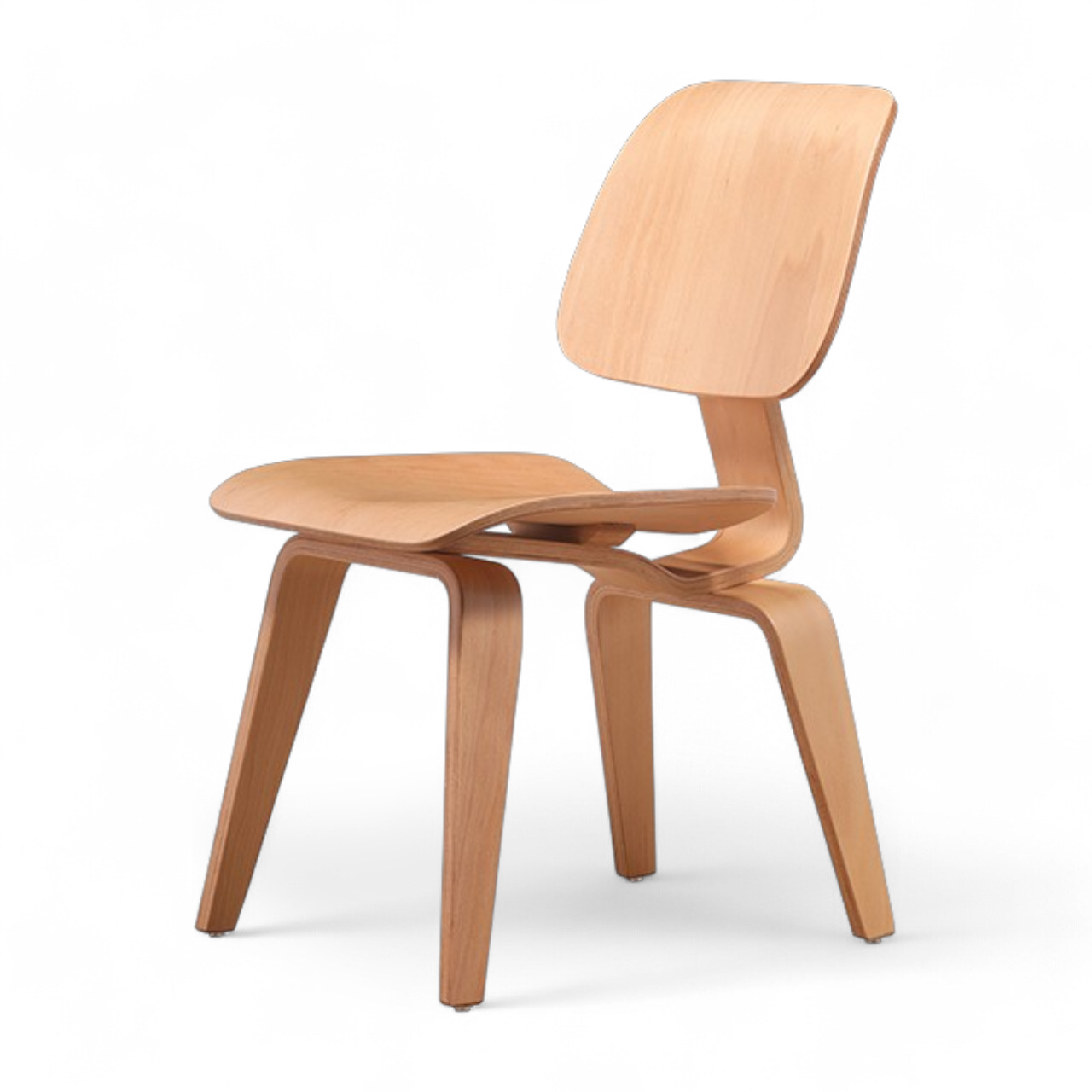 Curved Plywood Chair with Ergonomic Design