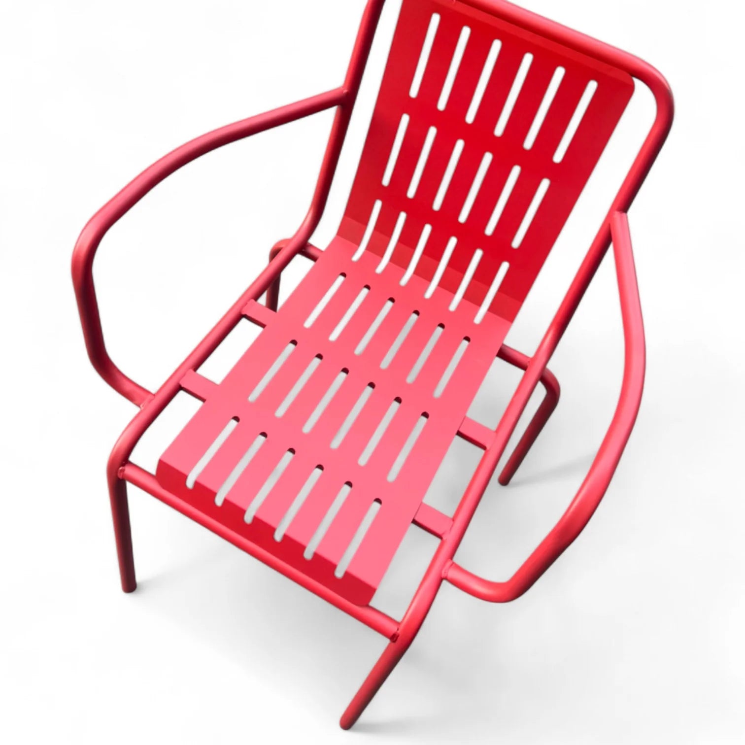 Red Metal Outdoor Garden Chair