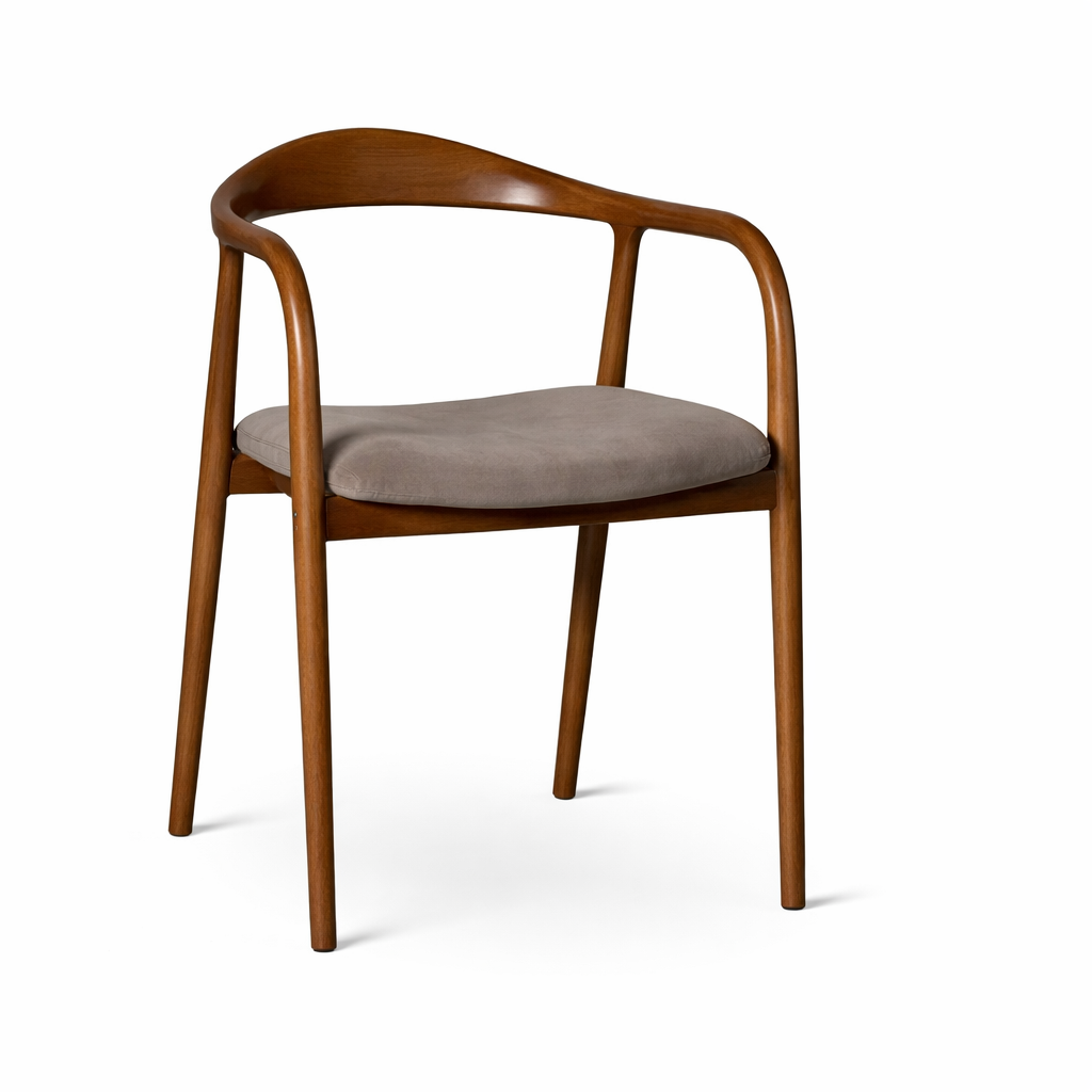 Mid Century Modern Wooden Walnut Colour Dining Chair