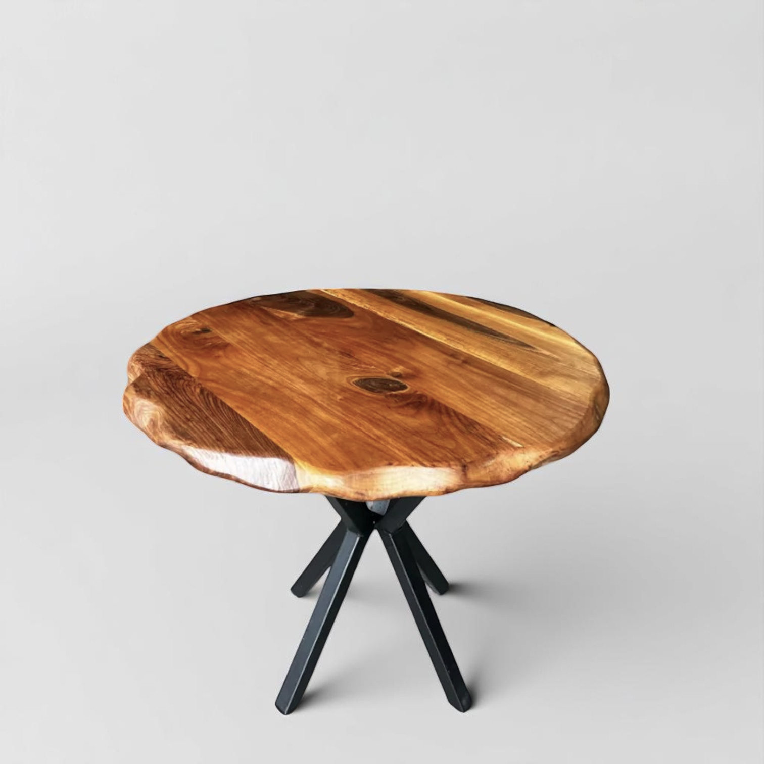 Live Edge Round Walnut Dining Table