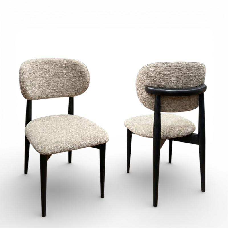 Set of 2 Black Harmony Wooden Dining Chair