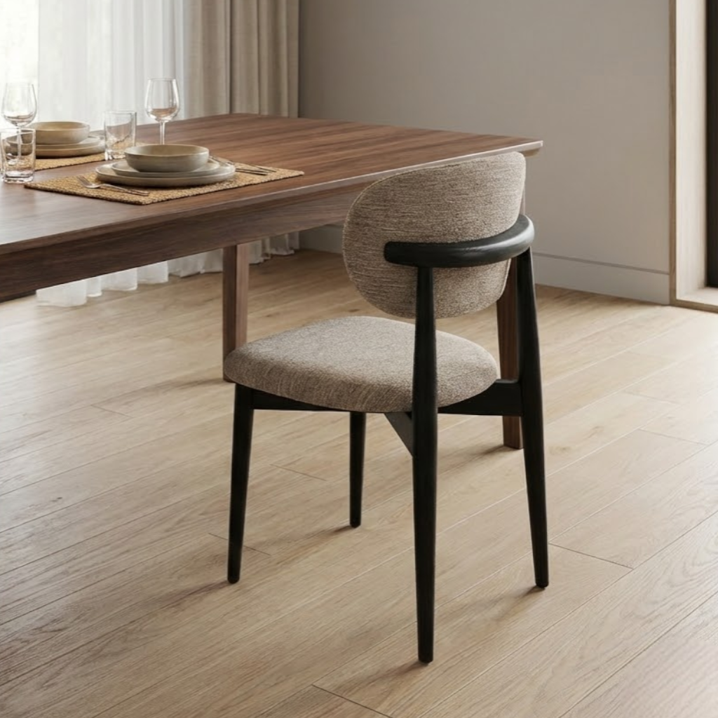 Set of 4 Black Harmony Wooden Dining Chair