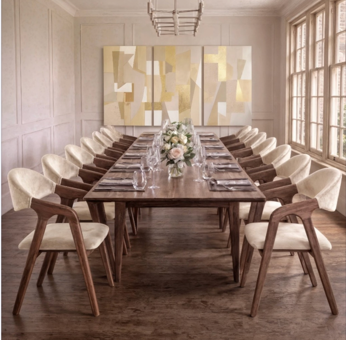 Set of 6 Solenne Wooden Dining Chair