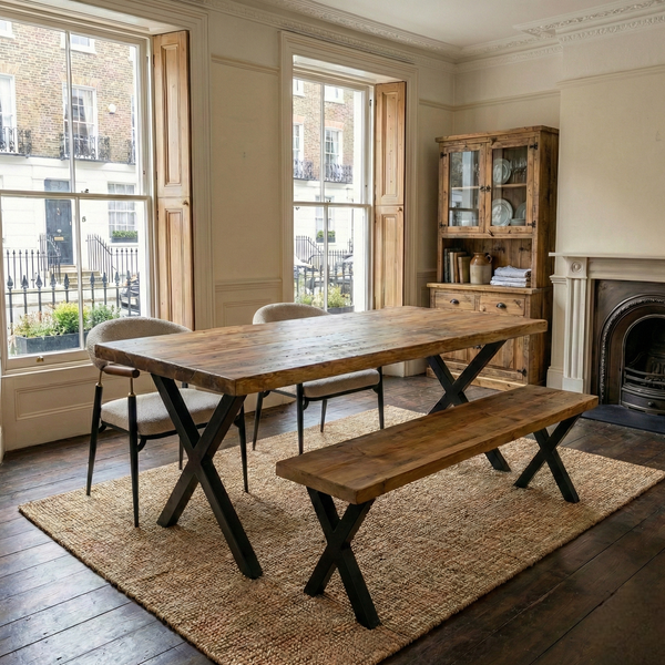 Reclaimed Solid Pine Wood Table