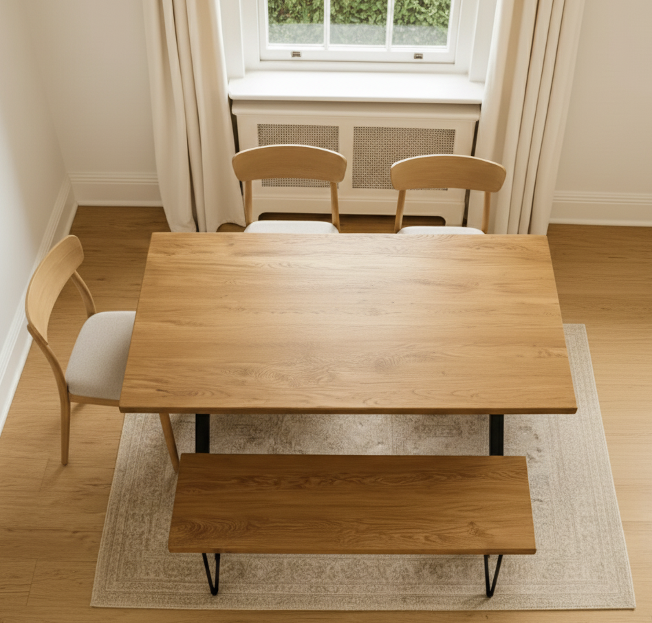Reclaimed Solid Pine Wood Table