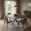 Sleek Modernist Square Walnut Table