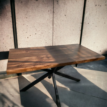 Straight Edge Walnut Dining Table