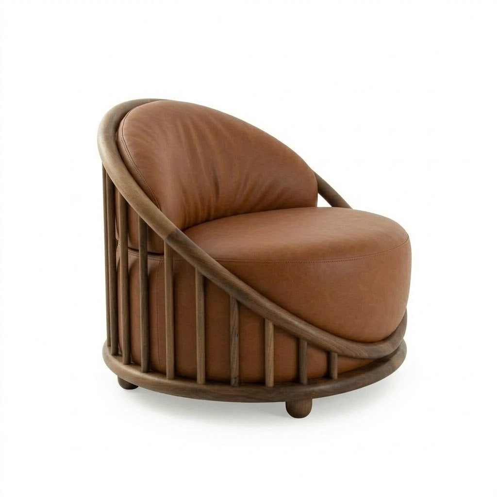 Solid Walnut Halo Lounge Chair