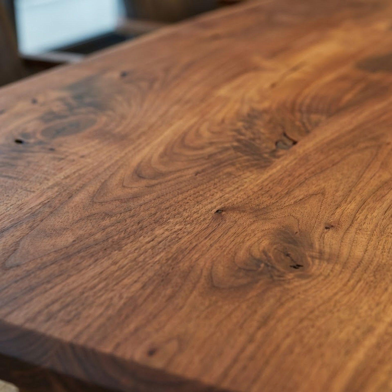 Modern Solid Walnut Table with Sleek Design