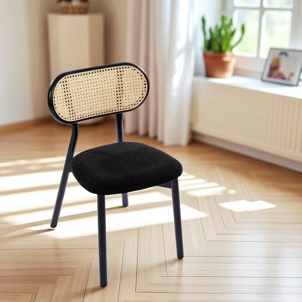 Modern Black Dining Chair with Minimalist Design