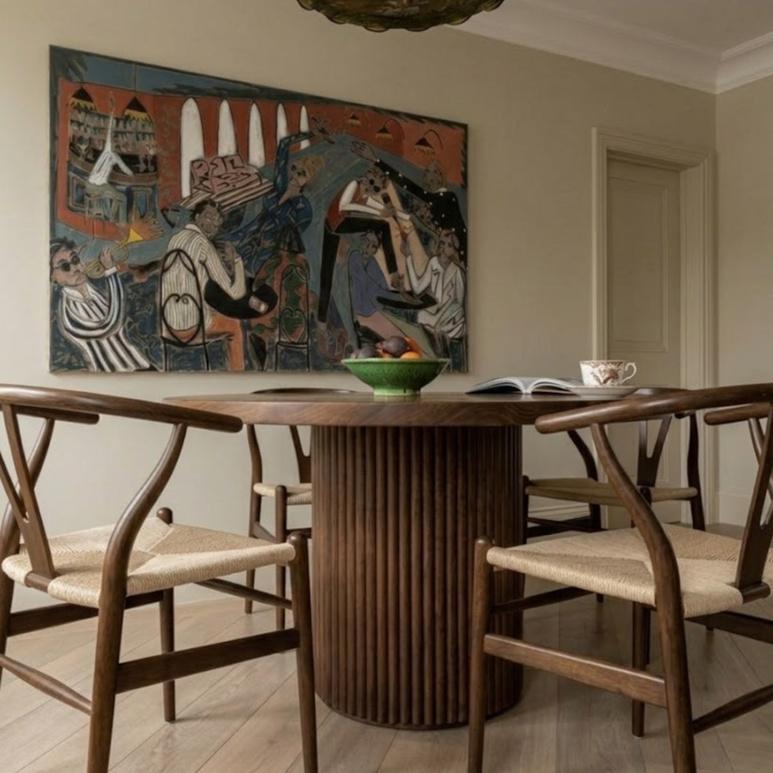 Verona Round Solid Walnut Dining Table