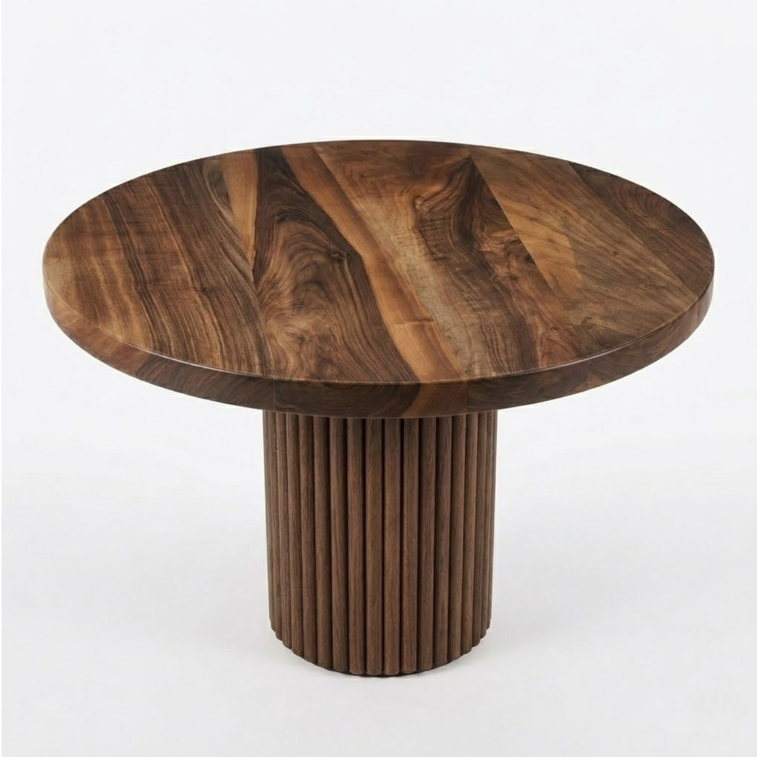 Verona Round Solid Walnut Dining Table