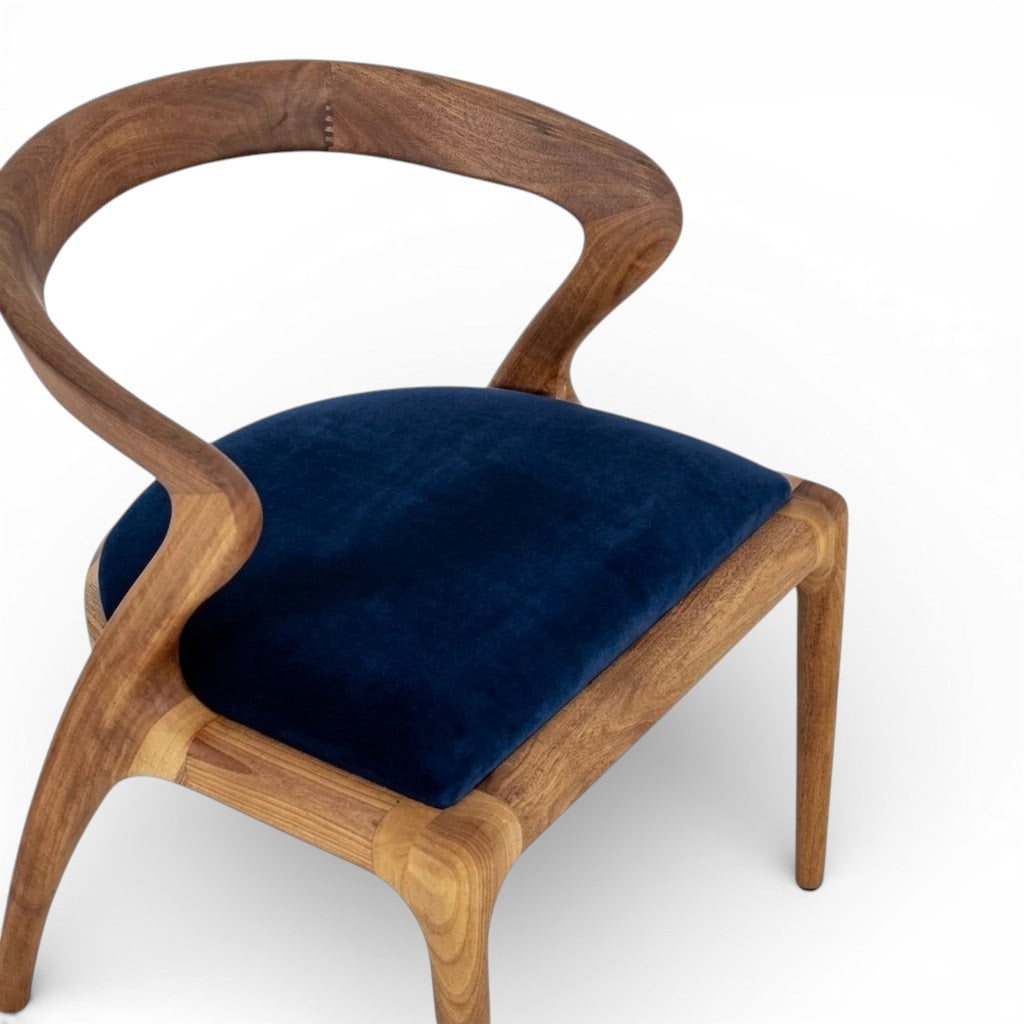 Solid Walnut Sculpted Dining Chair