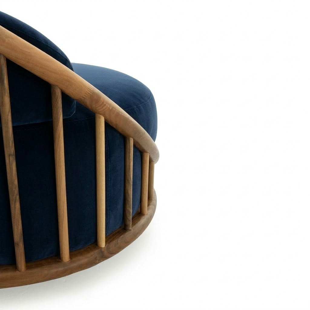 Solid Walnut Halo Lounge Chair