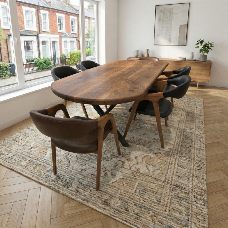 Japandi Style Solid Walnut Cascade Conference and Dining Table