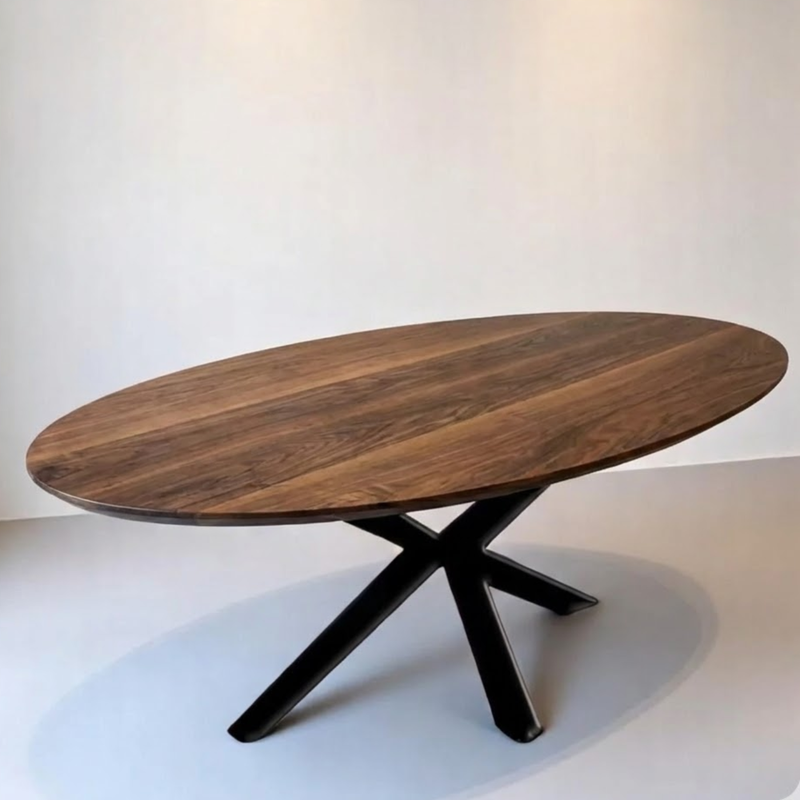 Bespoke Order for Emily - 150*80 cm Solid Walnut Oval Dining Table