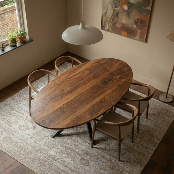 Oval Walnut Dining Table