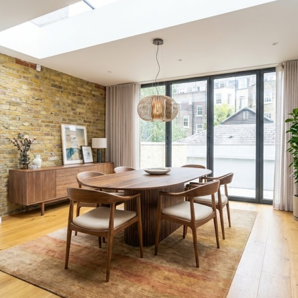 Japandi Style Walnut Cascade Conference Table
