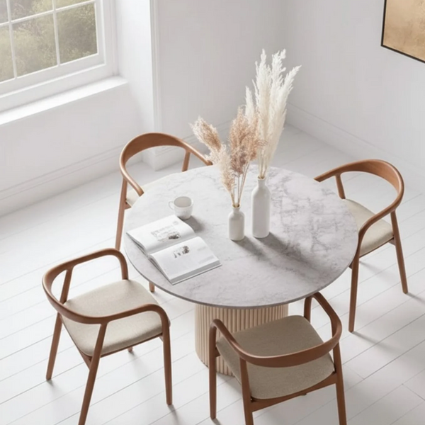 Set of 6 Mid Century Modern Wooden Walnut Colour Dining Chair