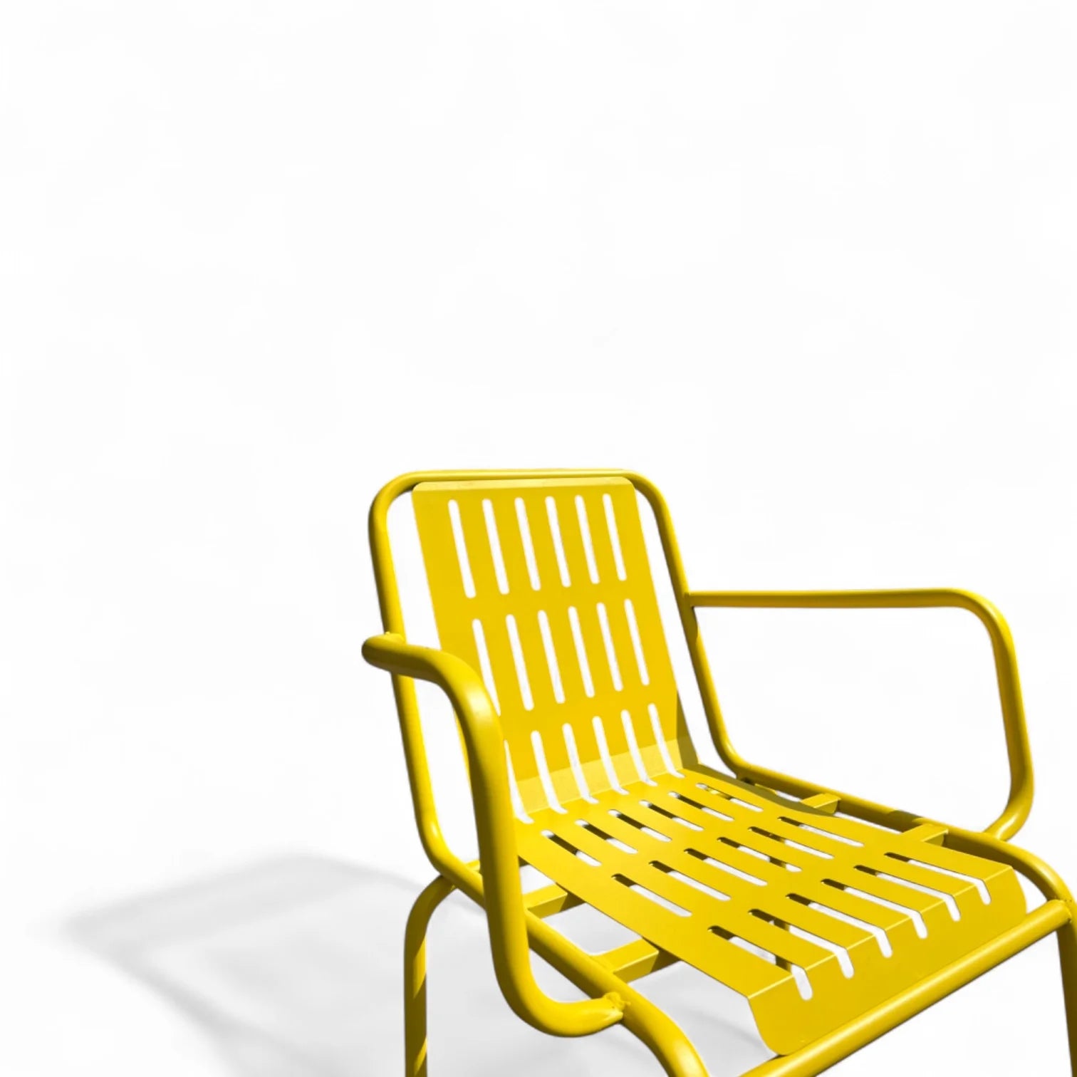 Yellow Metal Outdoor Garden Chair