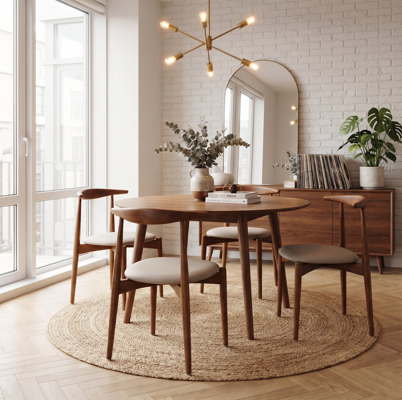 Set of 4 Soren Modern Wooden Walnut Colour Dining Chair